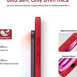 TPU Case für iPhone 17 Pro - Slim Hülle mit Kartenfach & Mikrofaser-Inlay