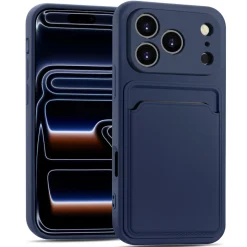 TPU Case für iPhone 17 Pro Max - Slim Hülle mit Kartenfach & Mikrofaser-Inlay