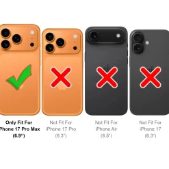 TPU Case für iPhone 17 Pro Max - Slim Hülle mit Kartenfach & Mikrofaser-Inlay