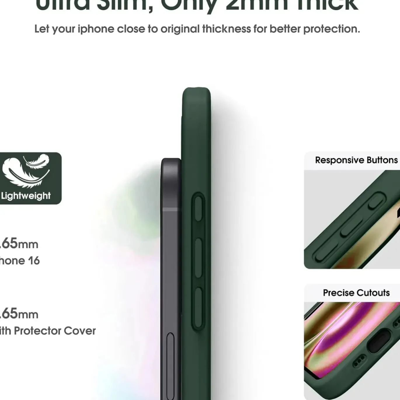 TPU Case für iPhone Air - Slim Hülle mit Kartenfach & Mikrofaser-Inlay