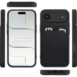 TPU Case für iPhone Air - Slim Hülle mit Kartenfach & Mikrofaser-Inlay