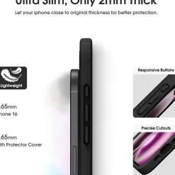 TPU Case für iPhone Air - Slim Hülle mit Kartenfach & Mikrofaser-Inlay