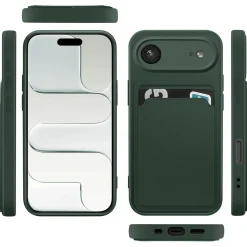 TPU Case für iPhone Air - Slim Hülle mit Kartenfach & Mikrofaser-Inlay