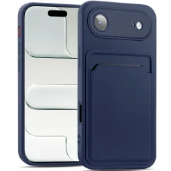 TPU Case für iPhone Air - Slim Hülle mit Kartenfach & Mikrofaser-Inlay