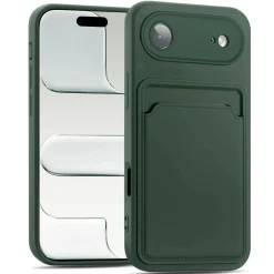 TPU Case für iPhone Air - Slim Hülle mit Kartenfach & Mikrofaser-Inlay