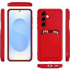TPU Case für Samsung Galaxy S25 FE - Slim Hülle mit Kartenfach & Mikrofaser-Inlay