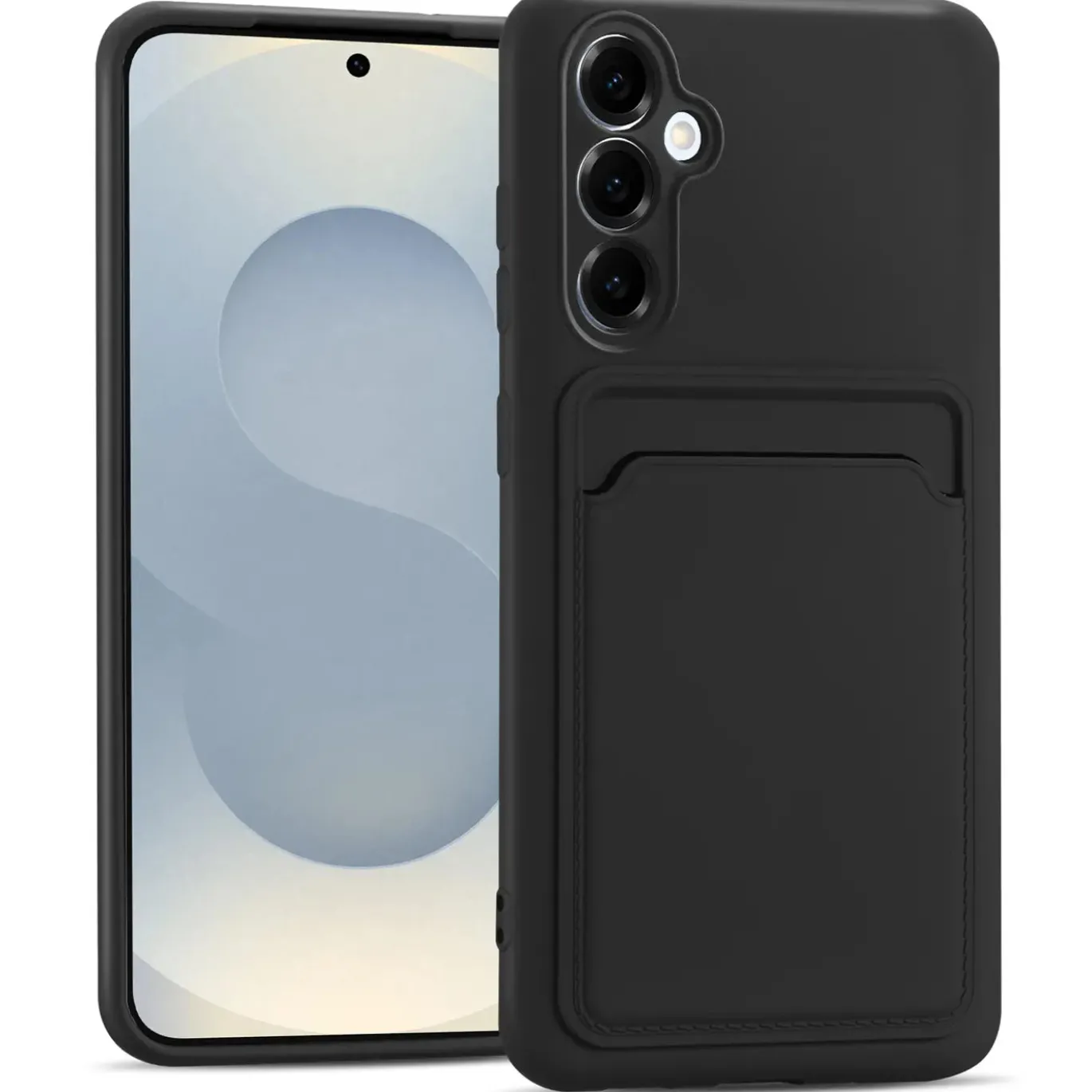TPU Case für Samsung Galaxy S25 FE - Slim Hülle mit Kartenfach & Mikrofaser-Inlay