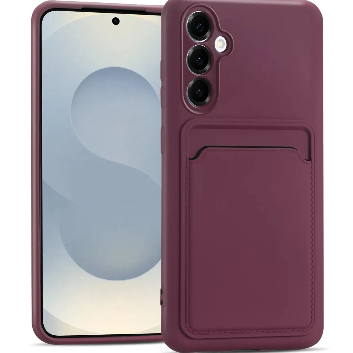 TPU Case für Samsung Galaxy S25 FE - Slim Hülle mit Kartenfach & Mikrofaser-Inlay