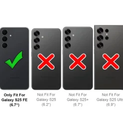 TPU Case für Samsung Galaxy S25 FE - Slim Hülle mit Kartenfach & Mikrofaser-Inlay