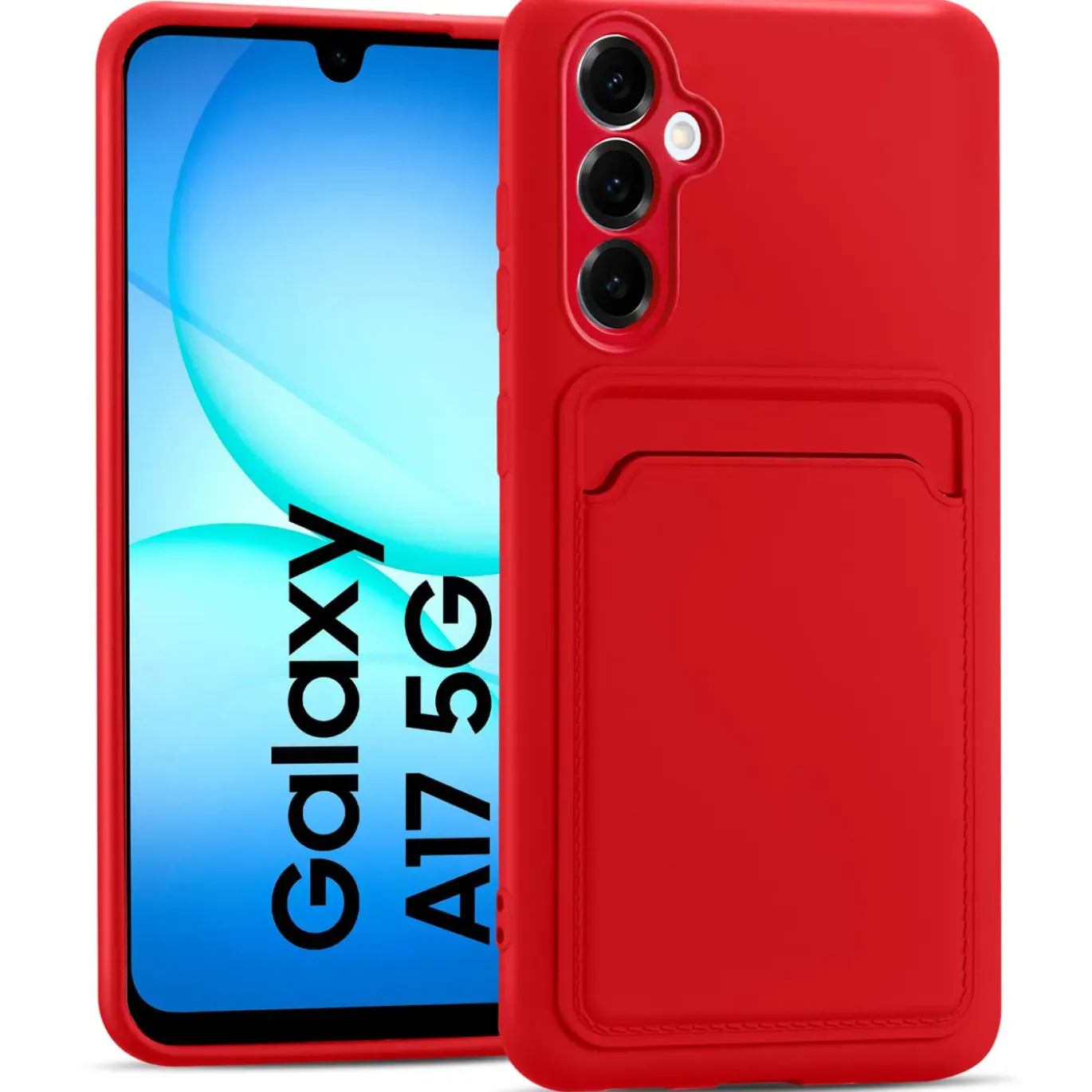 TPU Case für Samsung Galaxy A17 5G - Slim Hülle mit Kartenfach & Mikrofaser-Inlay