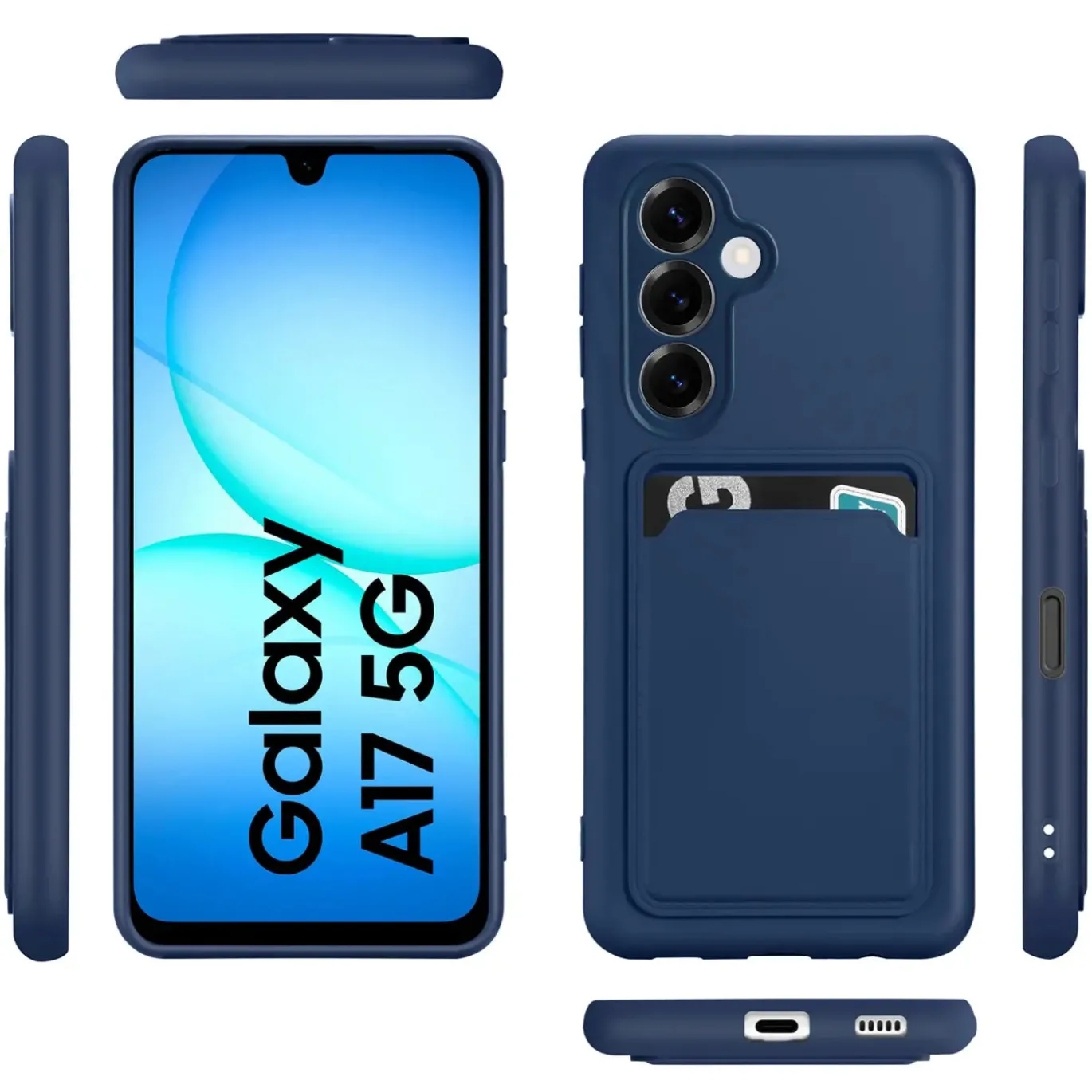 TPU Case für Samsung Galaxy A17 5G - Slim Hülle mit Kartenfach & Mikrofaser-Inlay