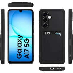 TPU Case für Samsung Galaxy A17 5G - Slim Hülle mit Kartenfach & Mikrofaser-Inlay