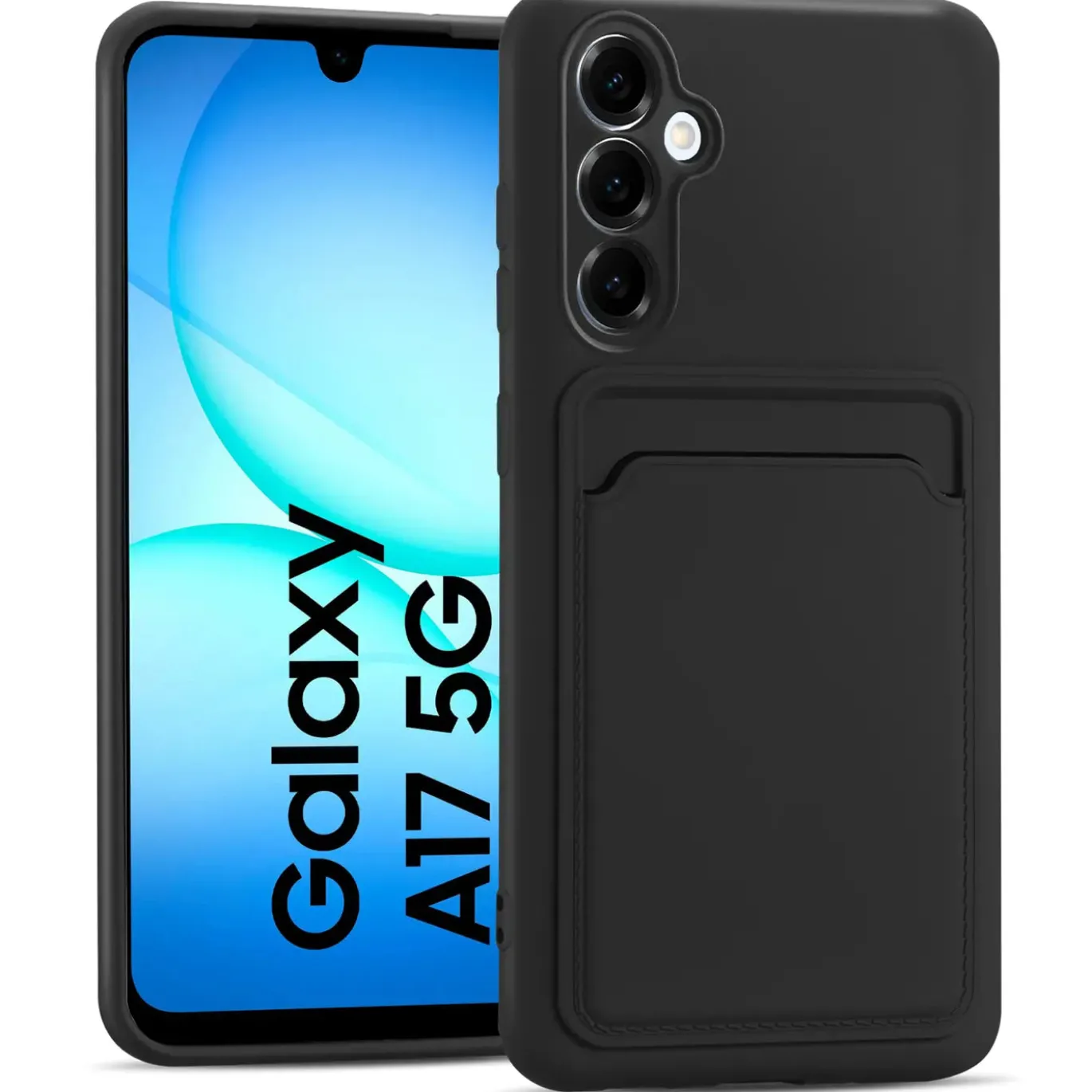 TPU Case für Samsung Galaxy A17 5G - Slim Hülle mit Kartenfach & Mikrofaser-Inlay