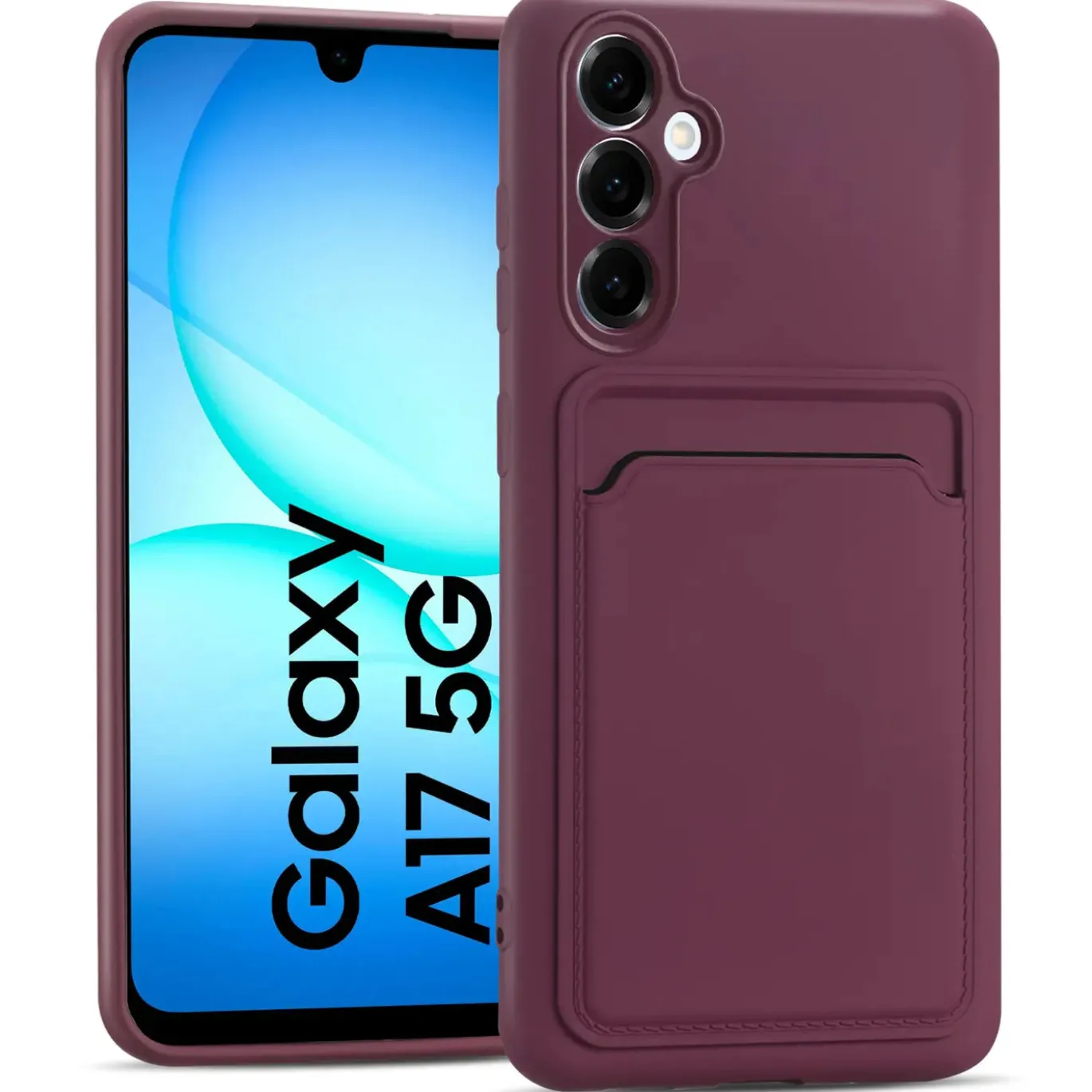 TPU Case für Samsung Galaxy A17 5G - Slim Hülle mit Kartenfach & Mikrofaser-Inlay