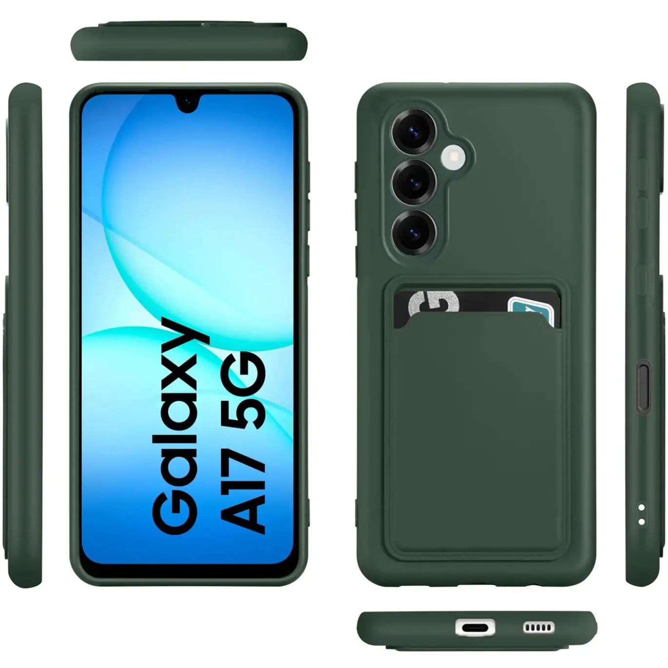 TPU Case für Samsung Galaxy A17 5G - Slim Hülle mit Kartenfach & Mikrofaser-Inlay