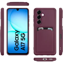 TPU Case für Samsung Galaxy A17 5G - Slim Hülle mit Kartenfach & Mikrofaser-Inlay