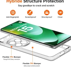 Transparente TPU Hülle für Xiaomi Redmi Note 15 Pro 5G - Kristallklares Slim Case