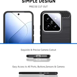 Xiaomi 14 - Carbon Case Hülle, stoßfest
