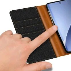Xiaomi 15 - Jeanslook Klapphülle mit Kartenfach