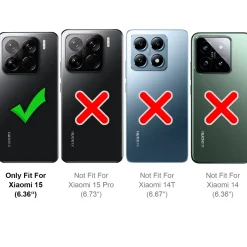 Xiaomi 15 - Jeanslook Klapphülle mit Kartenfach