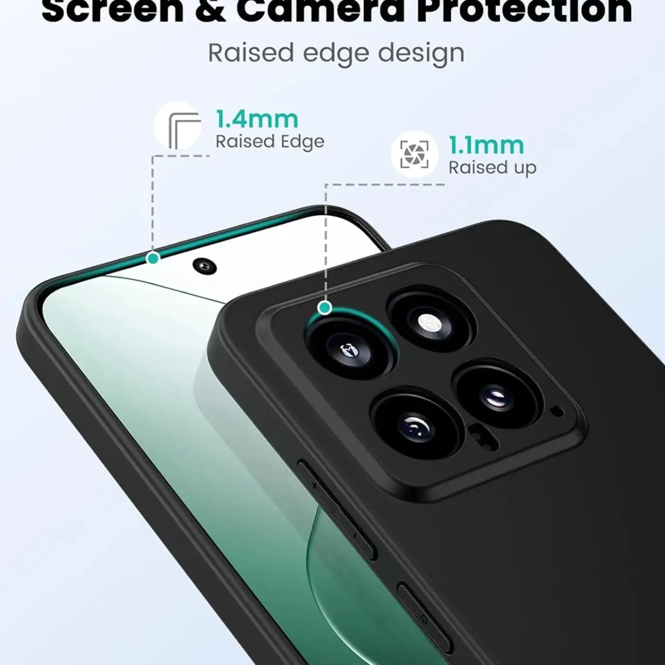 Xiaomi 14 - Slim Silikon Backcover Schwarz