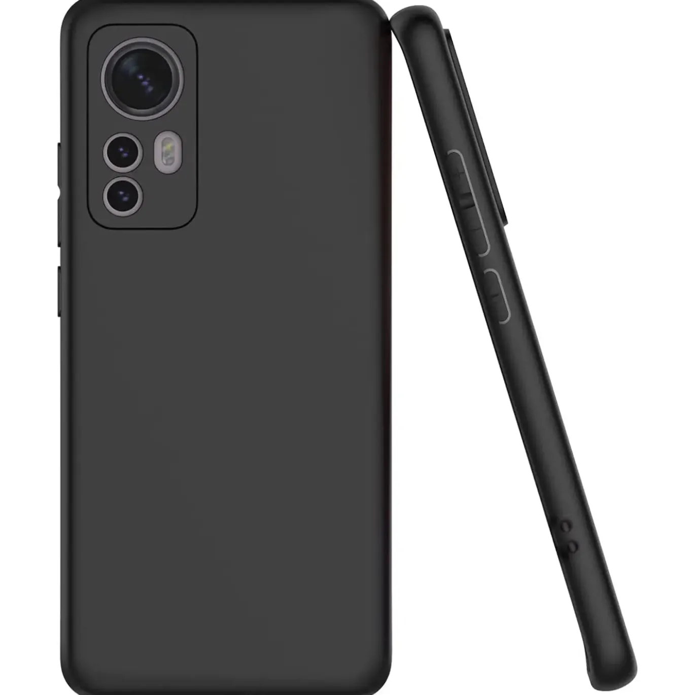 Xiaomi 12 / 12X - Slim Silikon Backcover Schwarz