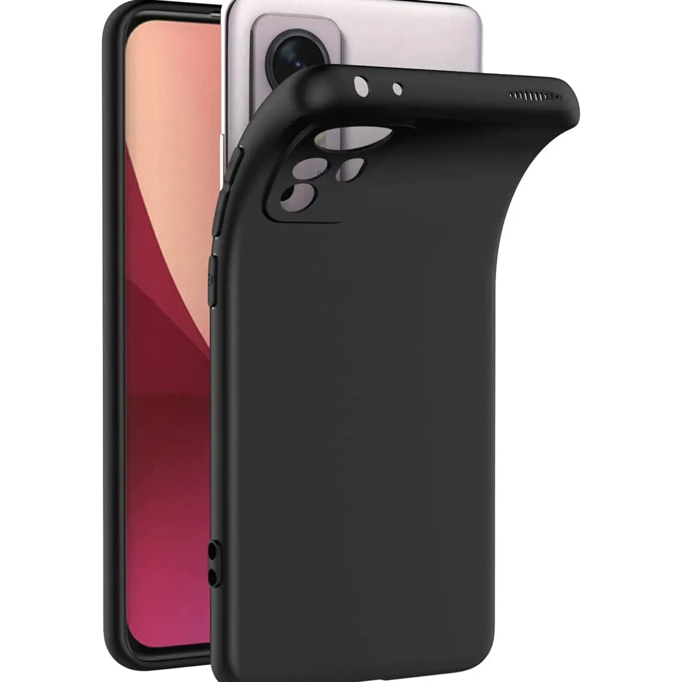 Xiaomi 12 / 12X - Slim Silikon Backcover Schwarz
