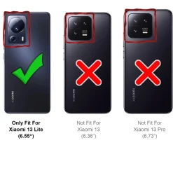 Xiaomi 13 Lite - Jeanslook Klapphülle mit Kartenfach