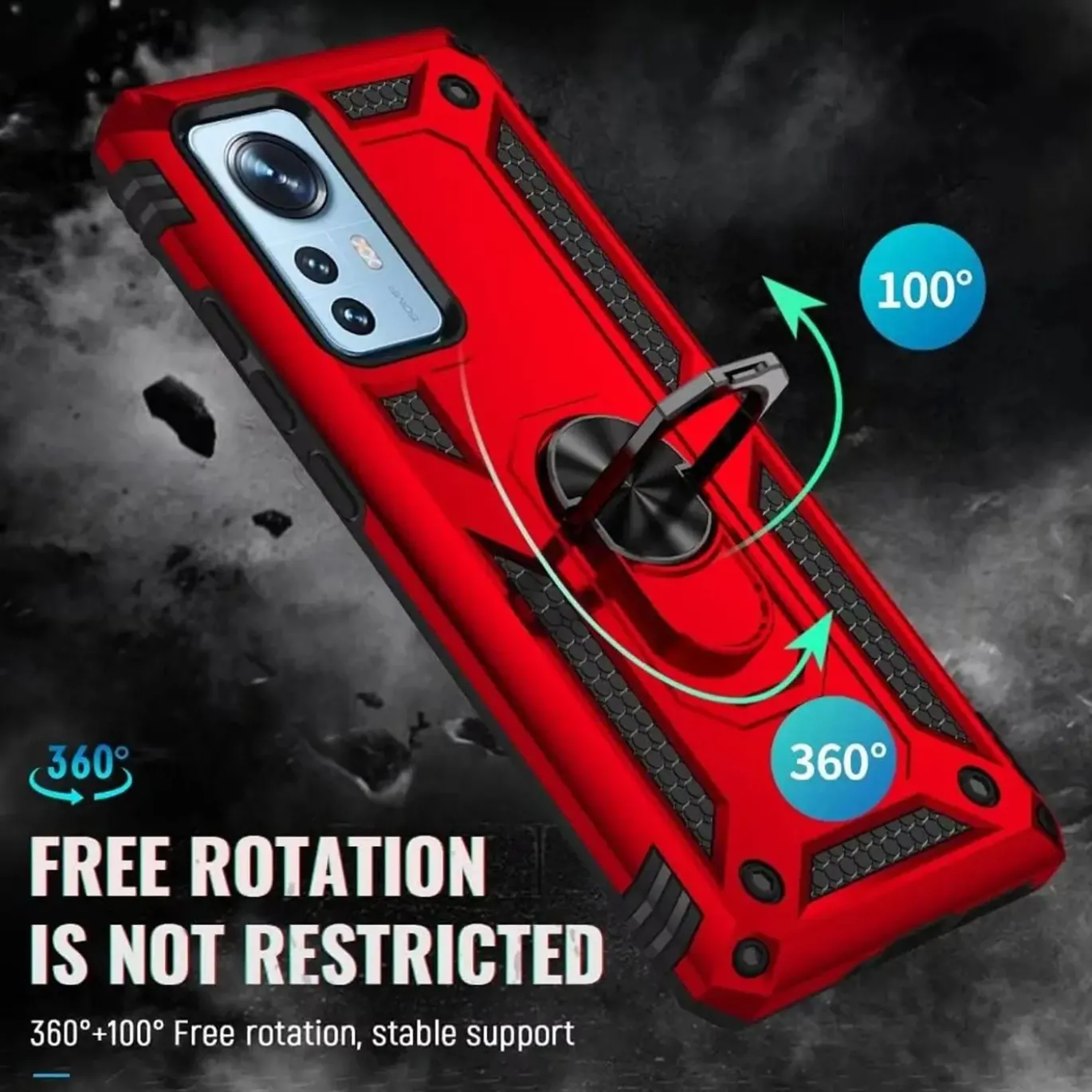 Xiaomi 12 Lite 5G - Outdoor Hardcase mit Ringhalter
