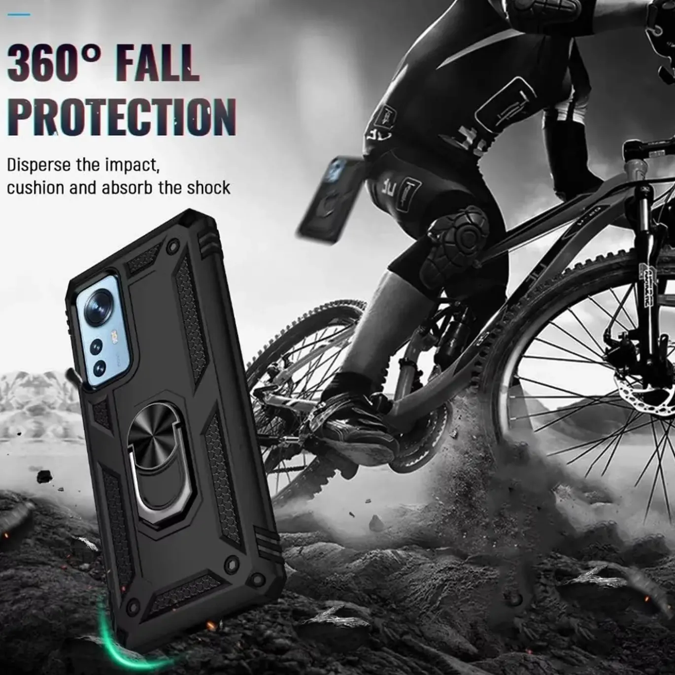 Xiaomi 12 Lite 5G - Outdoor Hardcase mit Ringhalter