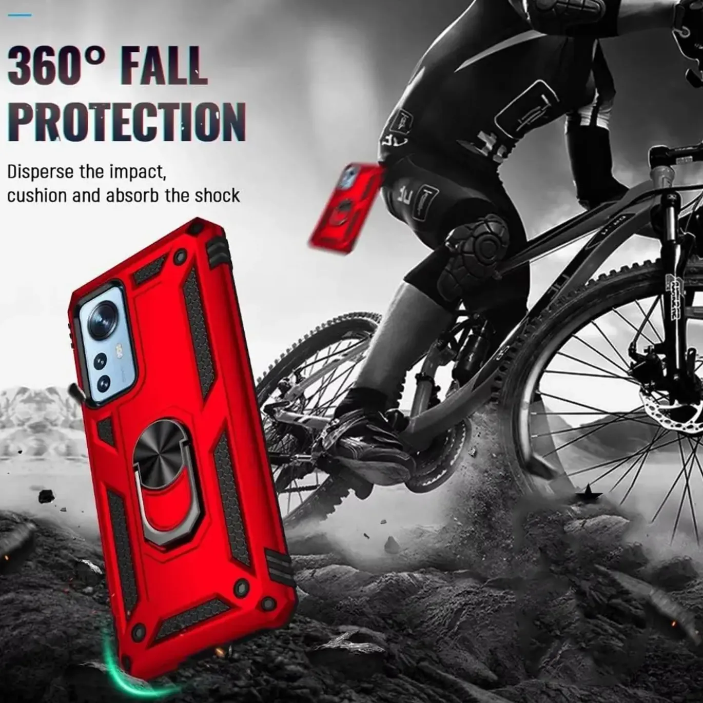 Xiaomi 12 Lite 5G - Outdoor Hardcase mit Ringhalter