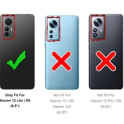 Xiaomi 12 Lite 5G - Slim Silikon Backcover Schwarz