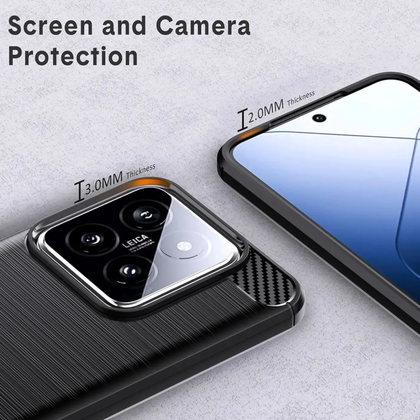Xiaomi 14 Pro - Carbon Case Hülle, stoßfest
