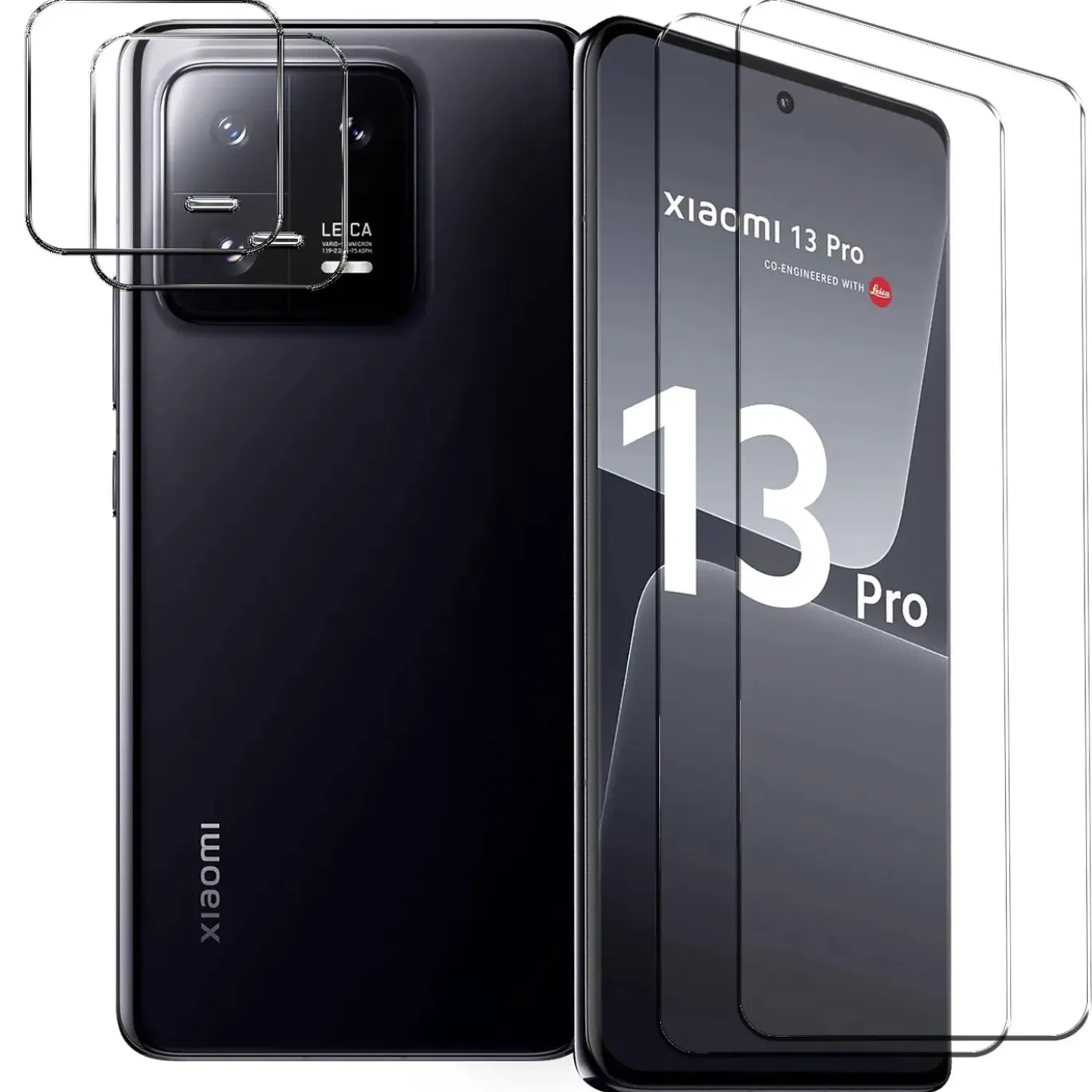 Xiaomi 13 Pro - 9H Displayschutzfolie 2x Display & Kamera