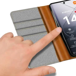 Xiaomi 14 Pro - Jeanslook Klapphülle mit Kartenfach