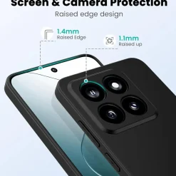 Xiaomi 14 Pro - Slim Silikon Backcover Schwarz