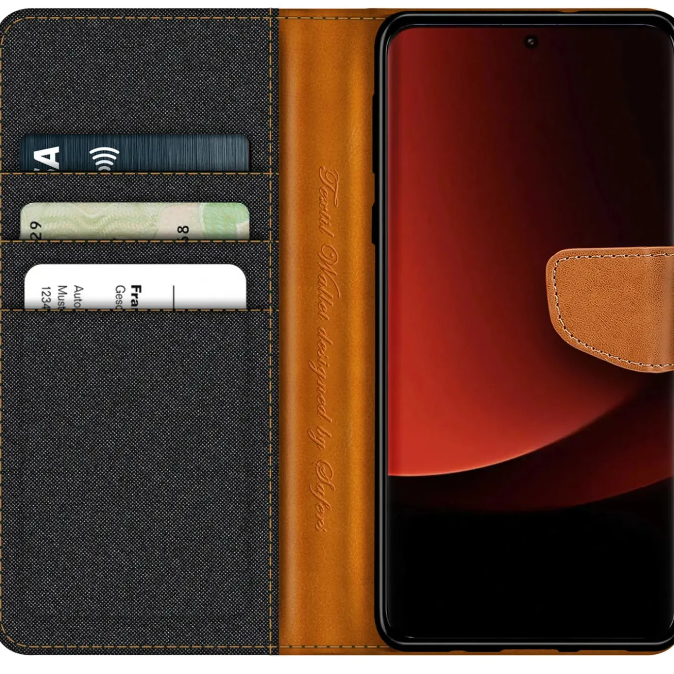 Xiaomi 13 Ultra - Jeanslook Klapphülle mit Kartenfach