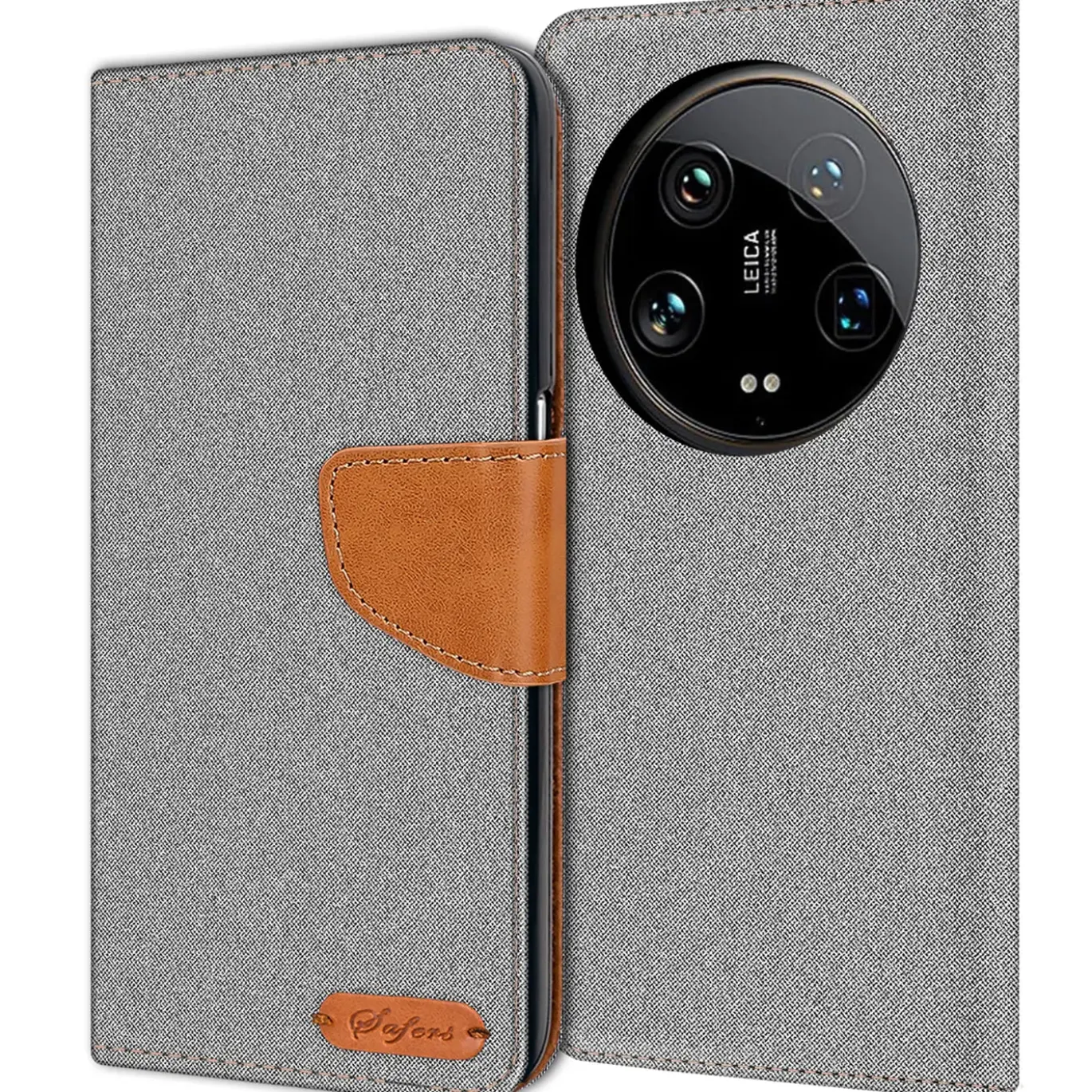 Xiaomi 14 Ultra - Jeanslook Klapphülle mit Kartenfach