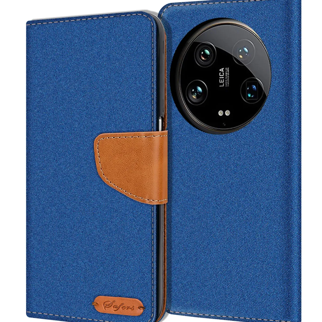 Xiaomi 14 Ultra - Jeanslook Klapphülle mit Kartenfach