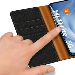 Xiaomi Mi 11 Lite 4G/5G - Jeanslook Klapphülle mit Kartenfach