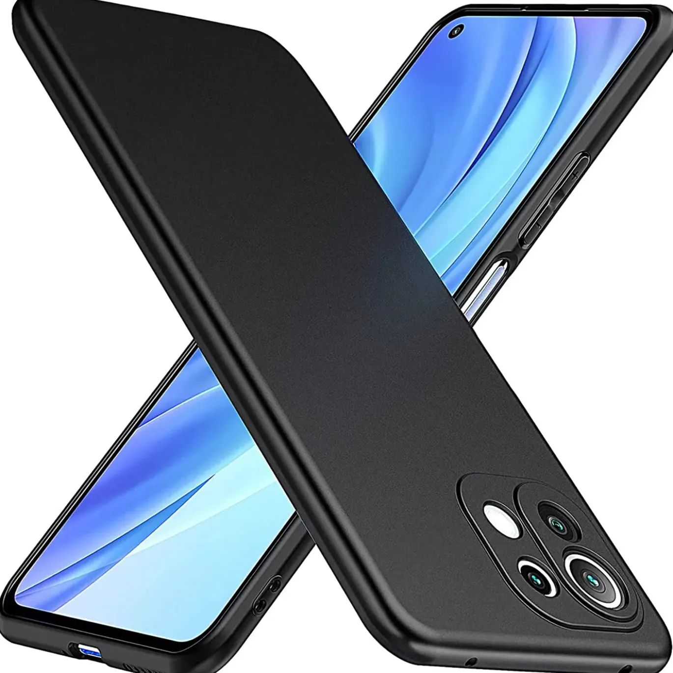 Xiaomi Mi 11 Lite 4G/5G - Slim Silikon Backcover Schwarz