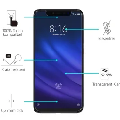 Xiaomi Mi 8 Pro - 2x 9H Panzer Glasfolie, Displayfolie