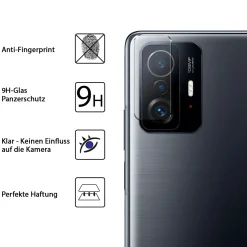 Xiaomi Mi 11T / Mi 11T Pro - 9H Displayschutzfolie 2x Display & Kamera