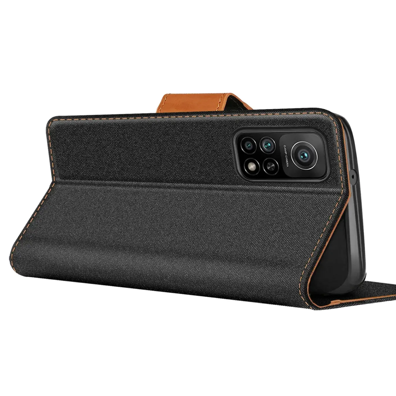 Xiaomi Mi 10T / Mi 10T Pro - Jeanslook Klapphülle mit Kartenfach