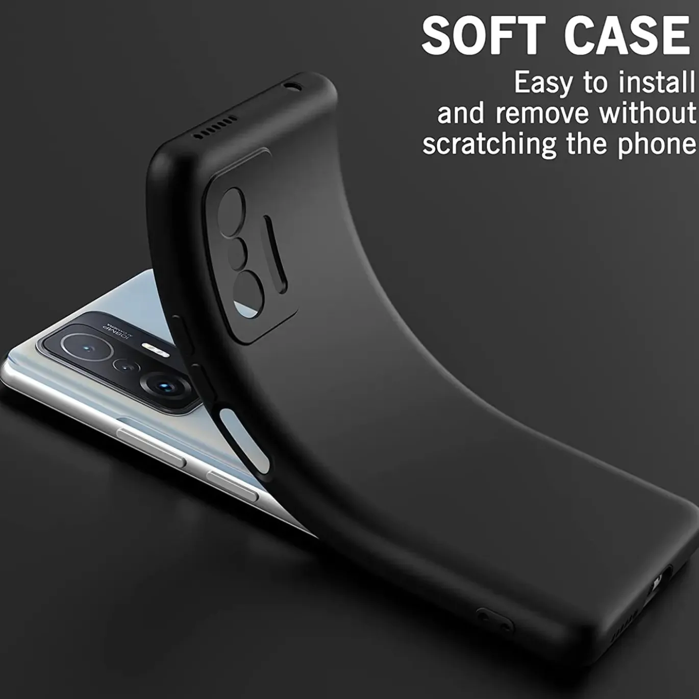 Xiaomi Mi 11T / Mi 11T Pro - Slim Silikon Backcover Schwarz