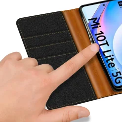 Xiaomi Mi 10T Lite - Jeanslook Klapphülle mit Kartenfach