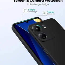 Xiaomi Poco C65 - Slim Silikon Backcover Schwarz