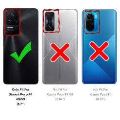 Xiaomi Poco F4 - Jeanslook Klapphülle mit Kartenfach