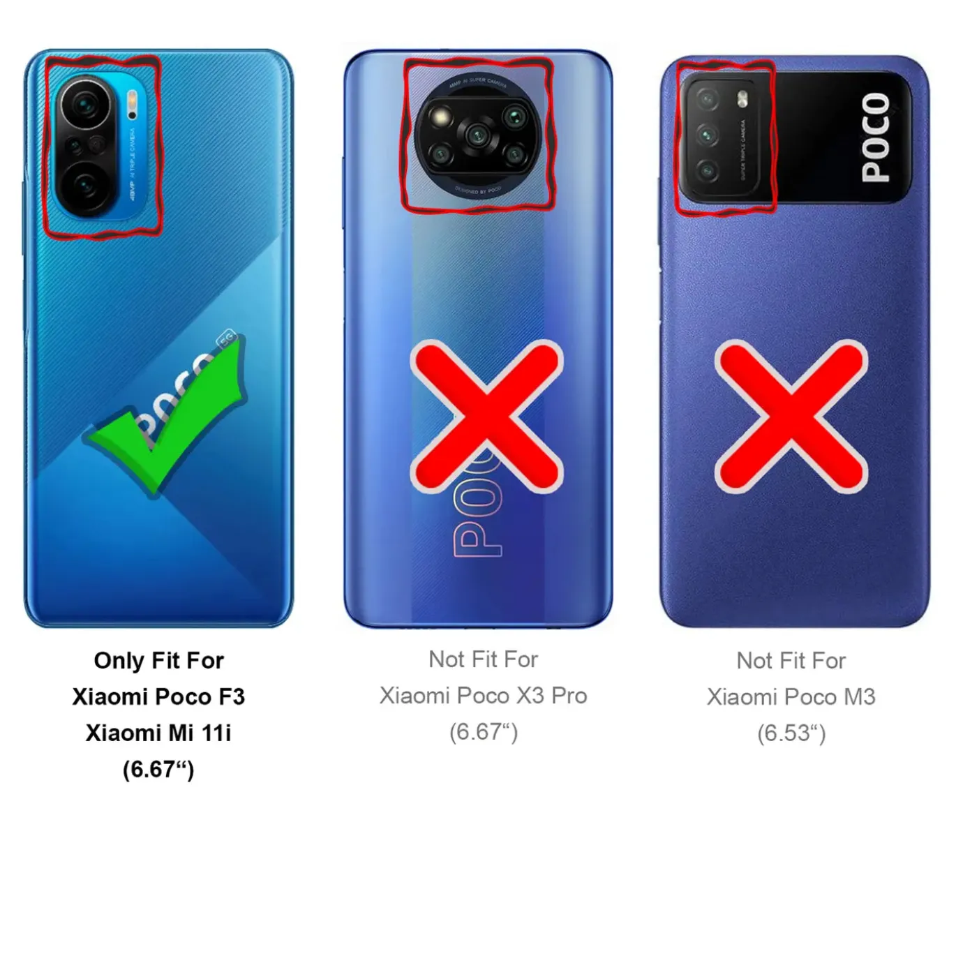 Xiaomi Poco F3 / Mi 11i - 9H Displayschutzfolie 2x Display & Kamera