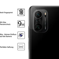 Xiaomi Poco F3 / Mi 11i - 9H Displayschutzfolie 2x Display & Kamera